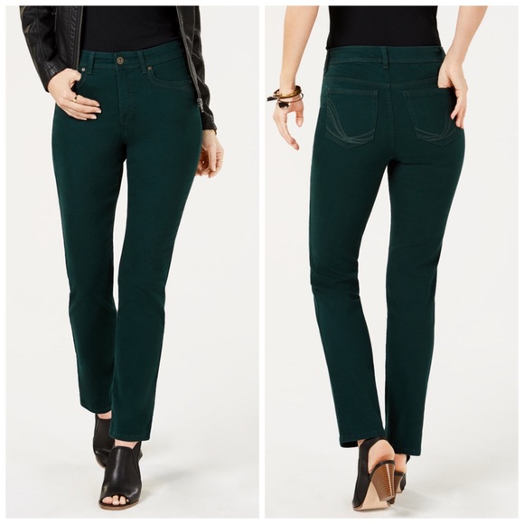 Style & Co. Denim - Style & Co Green High Rise Straight Leg Jeans Sz 8